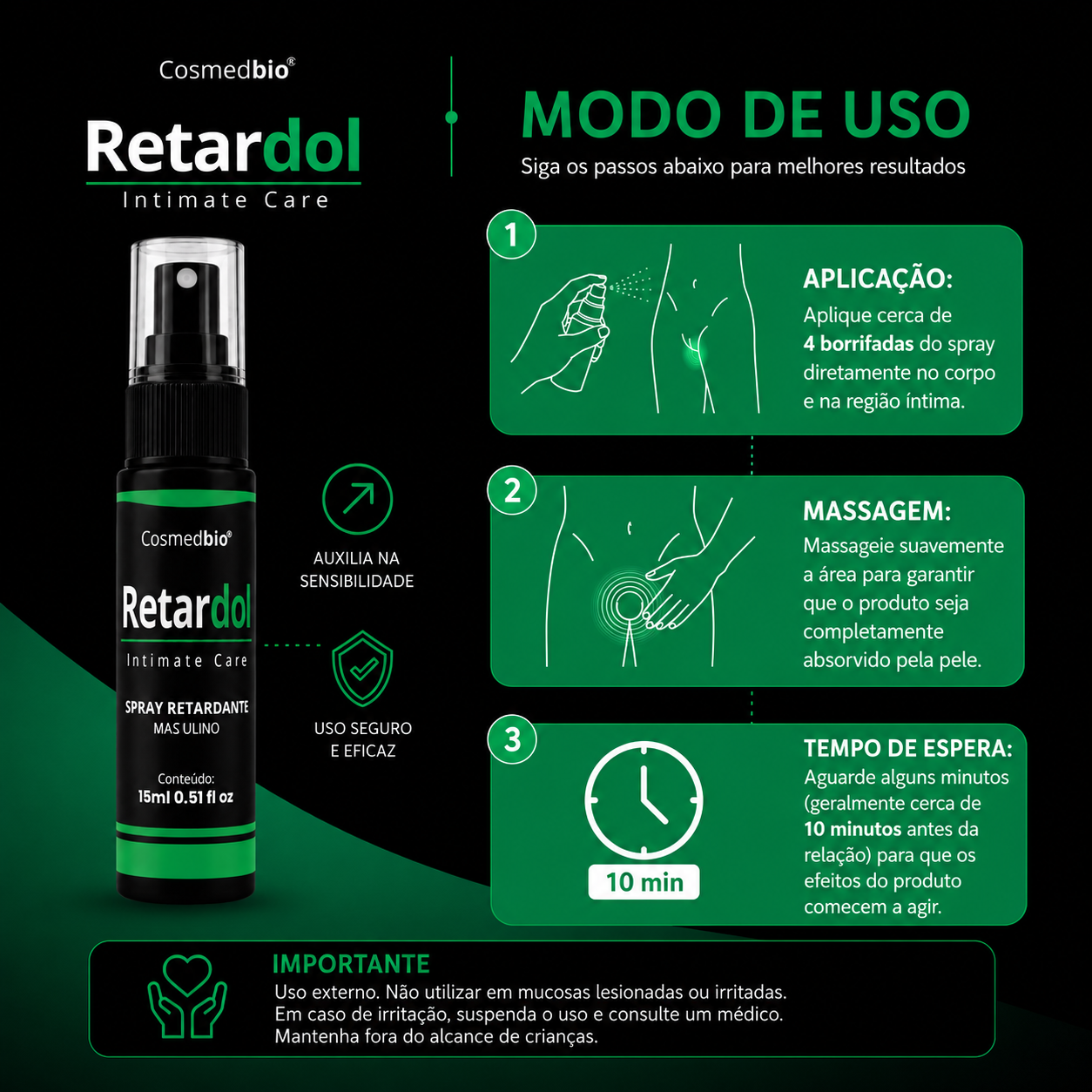 Spray Retardol Cosmedbio 15ml
